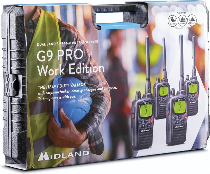 Immagine prodotto Midland G9 Pro 4 confezioni, PMR446 (12 km)
