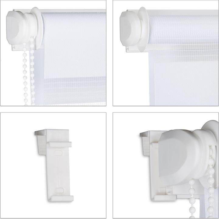 Actual product image Relaxdays Double roller blind Klemmfix (110 x 6.5 x 156 cm)