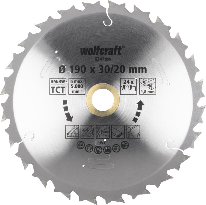 wolfcraft Cirkelzaagblad voor accu-handcirkelzagen, paarse serie