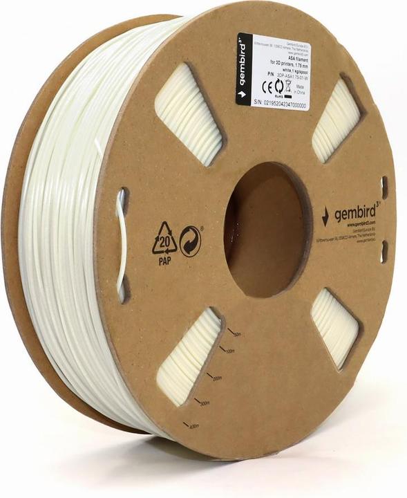 Produktbild Gembird 3D Drucker PETG Plastik Filament 1.75 mm schwarz (PETG, 1.75 mm, 1000 g, Schwarz)