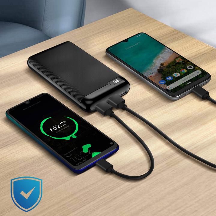 Produktbild Setty 10.000mAh Batterie mit 2 USB-Ports + LED-Anzeige (10000 mAh)