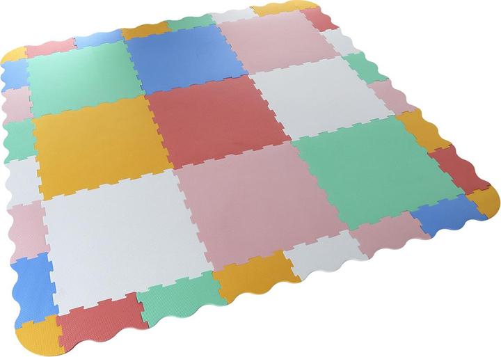 Image du produit Vertbaudet Tapis de jeu puzzle pour bébé, 9 pièces avec bord ondulé (60 x 60 cm)