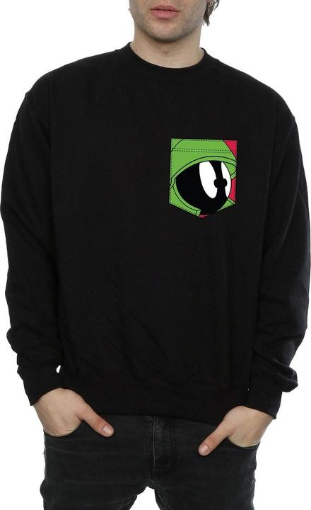 Produktbild Looney Tunes Marvin The Martian Face Faux Pocket Sweatshirt (S)