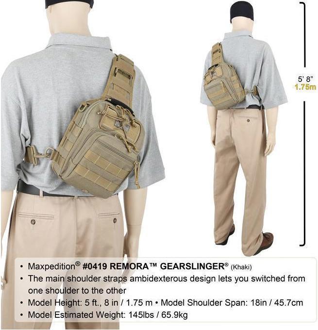 Actual product image Maxpedition Remora Gearslinger 5.2L