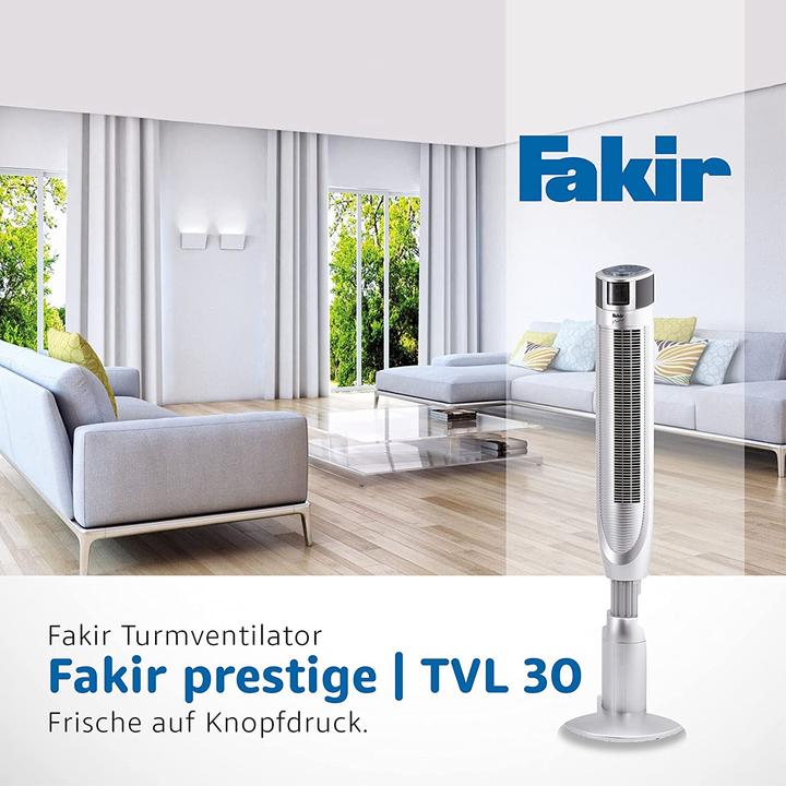 Actual product image Fakir TVL 30 tower fan silver