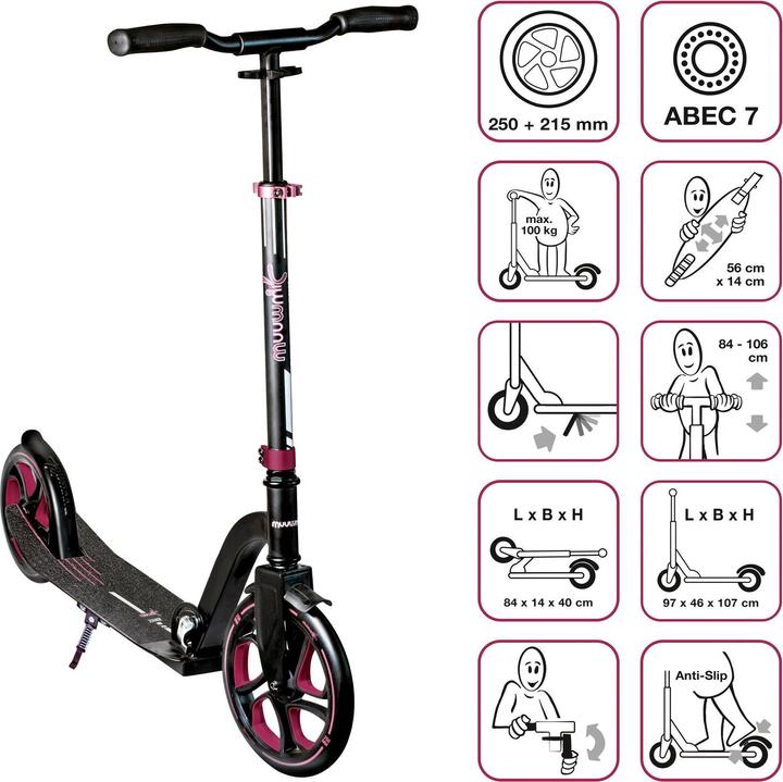 Actual product image Muuwmi Aluminium Scooter Pro 250/215 mm 580