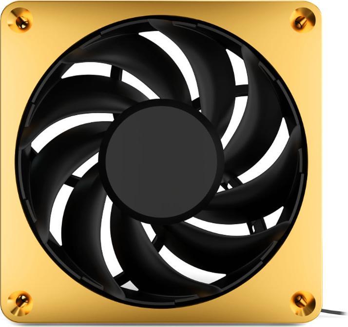 Actual product image Alphacool Apex Stealth Metal Power 120mm fan 3000rpm (gold/black) (120 mm, 1 x)