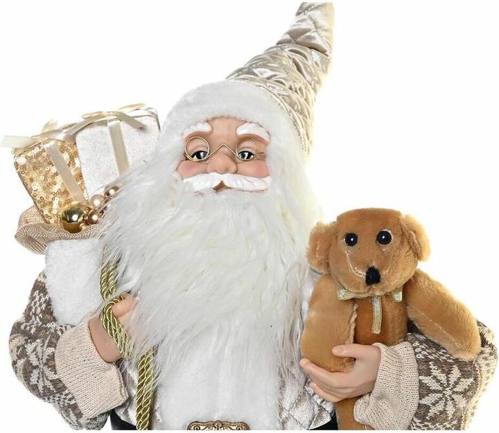 Actual product image DKD Home Decor Dekoration Weihnachtsmann Grau PVC 37 x 20 x 60 cm
