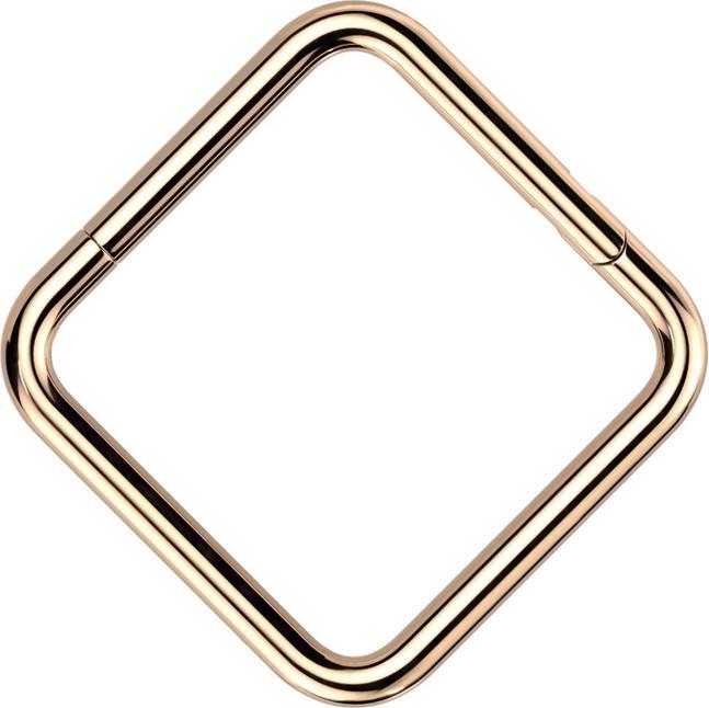 Produktbild Star Piercing Micro Segmentring klappbar rosegold Quadrat (Titan G23)