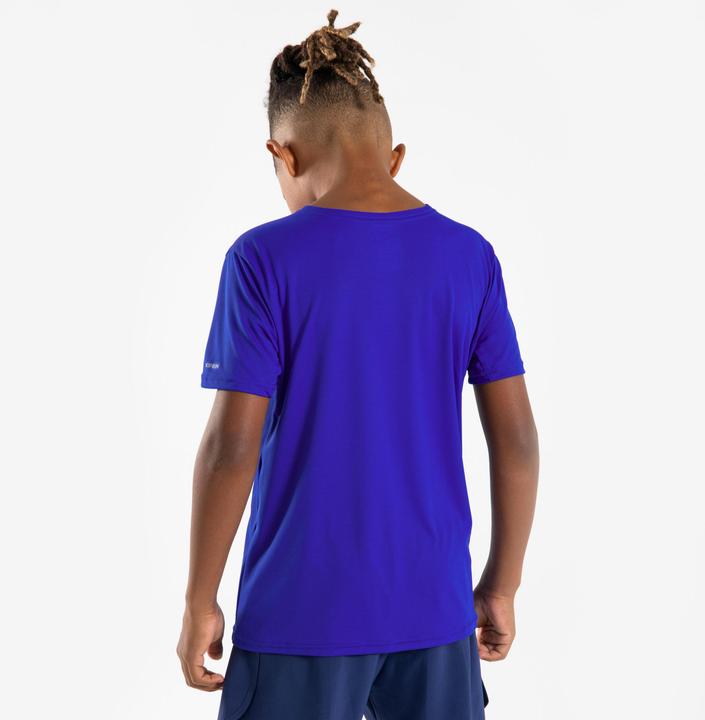 Immagine prodotto Kiprun Laufshirt kurzarm Kinder atmungsaktiv - 500 Dry+ blau/rot (140)