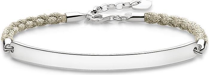 Thomas Sabo Armband Beiges Mokuba (18 cm, Kunststoff, Silber)