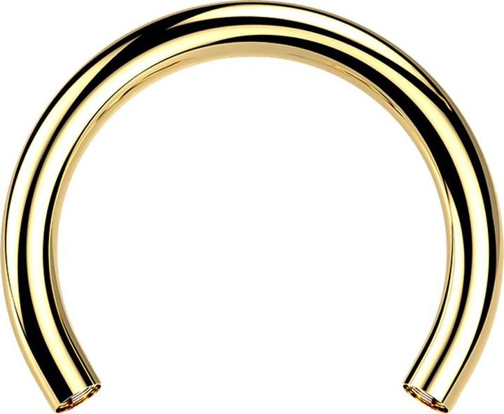 Produktbild Star Piercing Circular-Stab vergoldet mit 1.2 mm Innengewinde (Chirurgenstahl 316L)