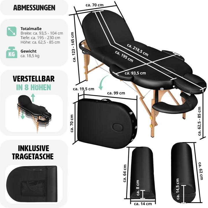 Produktbild tectake Massageliege oval