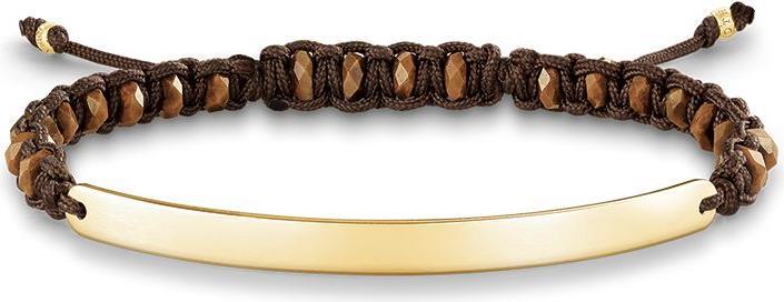 Thomas Sabo Armband Braun (19 cm, Kunststoff, Silber)