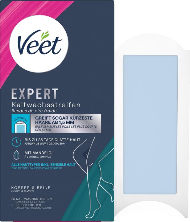 Produktbild Veet Expert Kaltwachsstreifen Beine & Körper (441.75 ml, 20 x, 62 g)