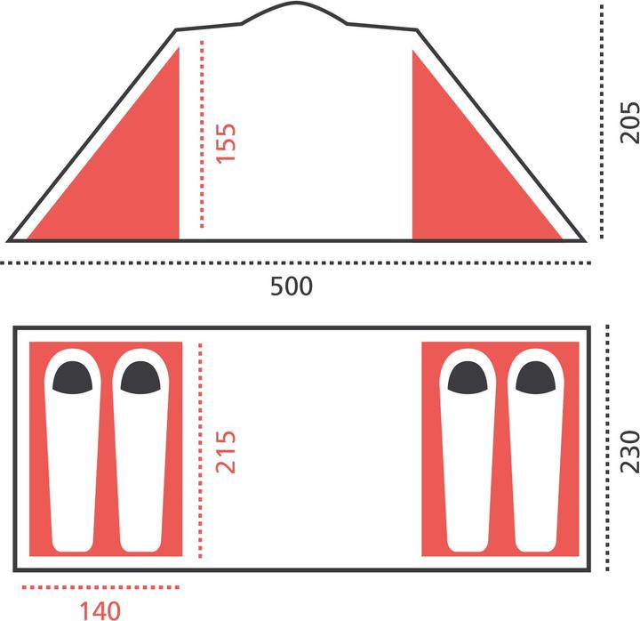 Actual product image Grand Canyon Atlanta 4 (Dome tent, 11.15 kg, 4 persons)