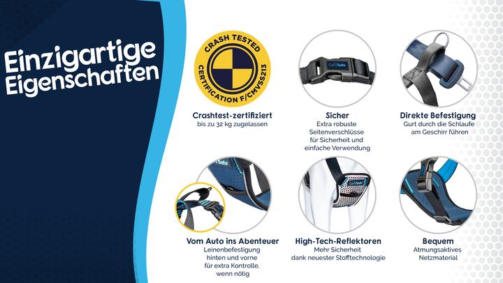 Produktbild Company of Animals CarSafe Autogeschirr (Hund, Reflektoren, Faltbar)