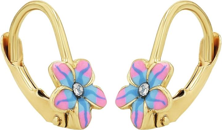 Produktbild zz_ArchivedByPCD_Amor Schmuck_zu_Amor Amor Ohrschmuck für Mädchen, Gold 375, Zirkonia synth. | Blume (9 ct, Gold 375)