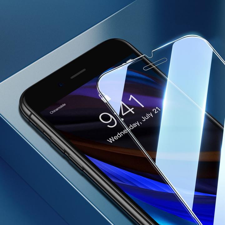 Actual product image Baseus iPhone SE 20/22 / 8 / 7 - 2 pcs. Armoured glass front protective film (2 Piece, Apple iPhone SE (2nd Gen), Apple iPhone SE (3rd Gen))