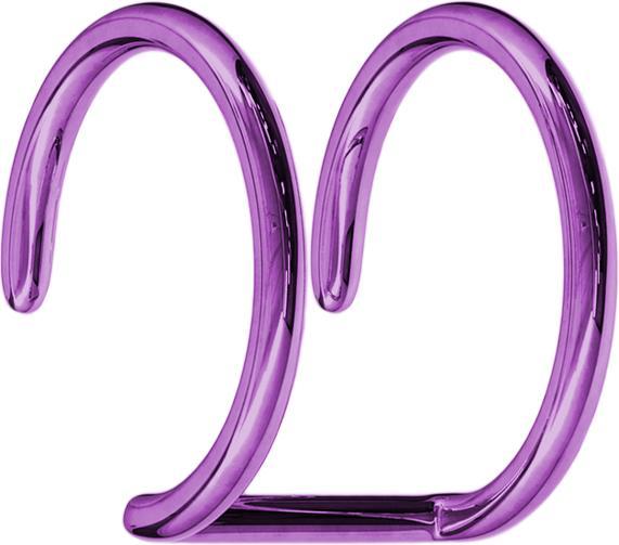 Produktbild Star Piercing Fake Ear Cuff violett mit 2 Ringen mit Titanium Schicht (Chirurgenstahl 316L mit Titanium Schicht)