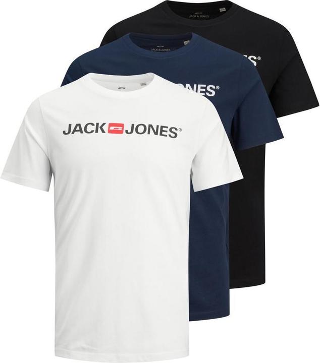 Actual product image Jack & Jones Jjecorp Logo Tee Ss Crew Neck 3pk Mp (XS)
