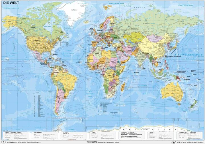 Immagine prodotto Stiefel:Mappa del mondo politico