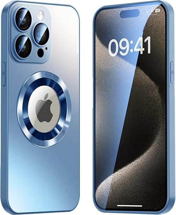Actual product image SIGN Magnetic Case iPhone 16 Pro with lens protection and logo view - Blue (Apple iPhone 16 Pro)