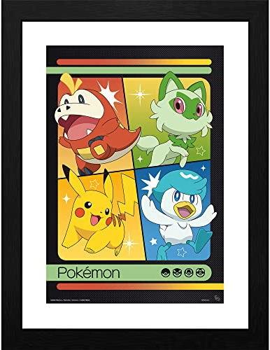 Actual product image GB Eye Pokemon Framed Print Scarlet & Violet Starters (30x40)
