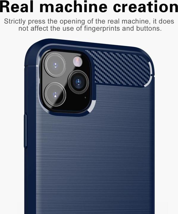 Produktbild Cadorabo TPU Ultra Slim carbon edelstahl Kombi Cover (Apple iPhone 11 Pro Max)