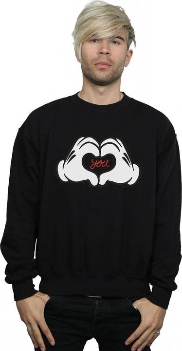 Actual product image Disney Mens Mickey Mouse Loves You Sweatshirt (S)