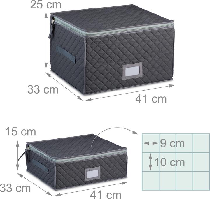Produktbild Relaxdays 6-tlg. Geschirraufbewahrungsbox-Set (33.83 l)