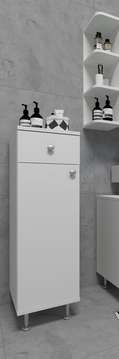 Actual product image VCM Wooden Bathroom Furniture Midi Cupboard Bathroom Cabinet Bathroom Drawer Shelf Nilosi (30 x 30 x 95 cm)