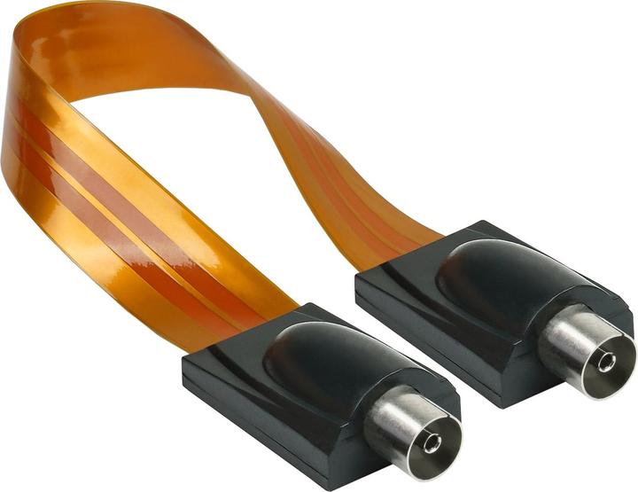 Produktbild Good Connections SAT/TV Fensterdurchführung High-Quality, IEC-/Koax-Buchse beidseitig, Gesamtlänge 26cm, flexible Län (Fensterdurchführung)