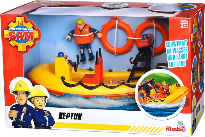 Actual product image Simba Fireman Sam Neptune Lifeboat with Figure