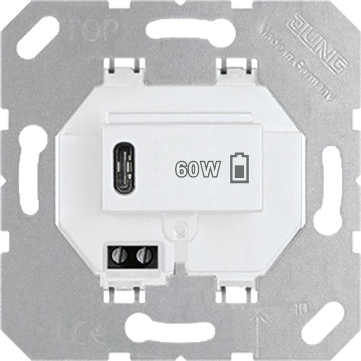 Produktbild JUNG JG USB PD60 C WW USBPD60CWW USB-Lad (60 W)