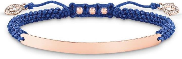 Thomas Sabo Armband Blau Nazar Auge (19 cm, Kunststoff, Silber)