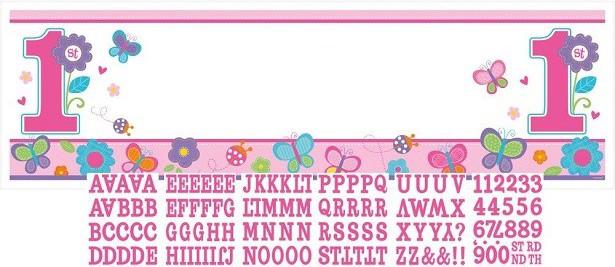Actual product image Amscan Bannière Personnalisable 1er Anniversaire Fille