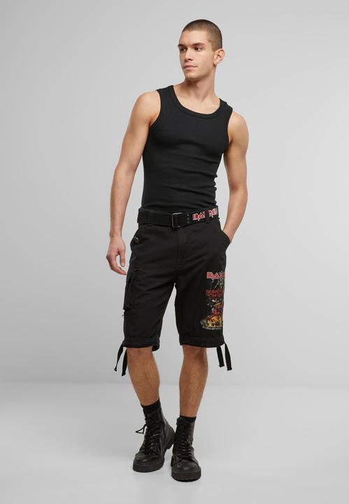 Produktbild Brandit Iron Maiden Savage Shorts The Number of The Beast black edition - 190545 (M, L)