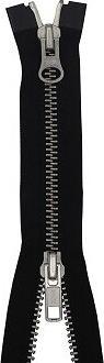 Produktbild YKK Reissverschluss Metall silber 2-Wege teilbar 5mm 45cm 580 schwarz (Teilbar, 45 cm)