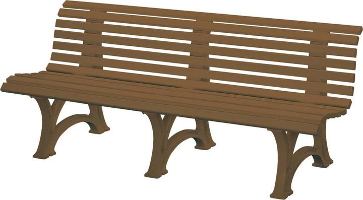 Produktbild Blome Gartenbank Borkum Kunststoff 4-Sitzer schokobraun