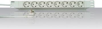 Productafbeelding Kopp Power strip 19" 8-voudig zonder schakelaar (8 x, CEE 7/3, 2 m)