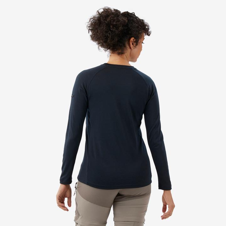 Actual product image Forclaz Merinoshirt Damen langarm - Merino Resist blau (XL)