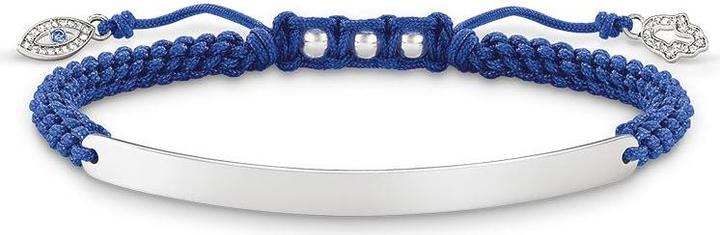 Immagine prodotto Thomas Sabo Bracciale Occhio Nazar Blu (21 cm, Materiale sintetico, Argento)