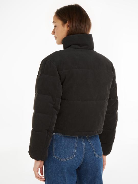 Actual product image Calvin Klein Corduroy Cropped Puffer Dames Jas - Zwart - Maat L (L)