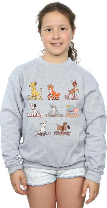 Actual product image Disney Girls Little Friends Animals Sweatshirt (128)
