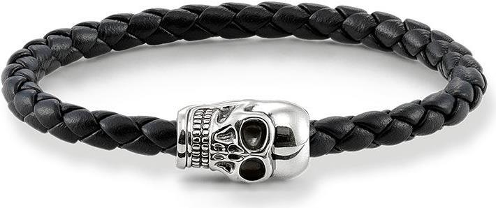 Produktbild Thomas Sabo Lederarmband Totenkopf (14 cm, Leder, Silber)