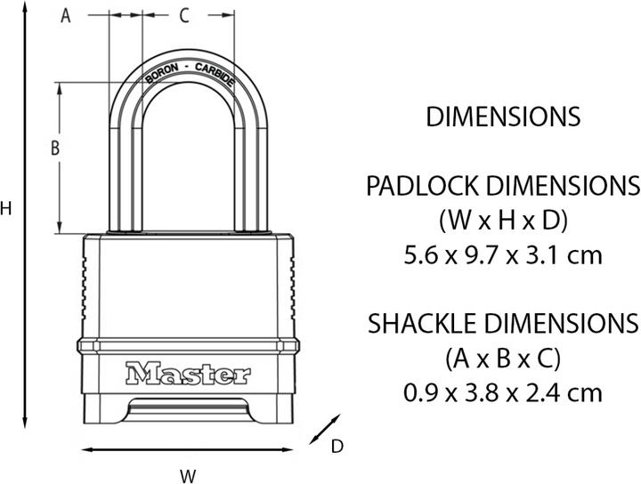 Actual product image Master Lock Excell M175EURDLF