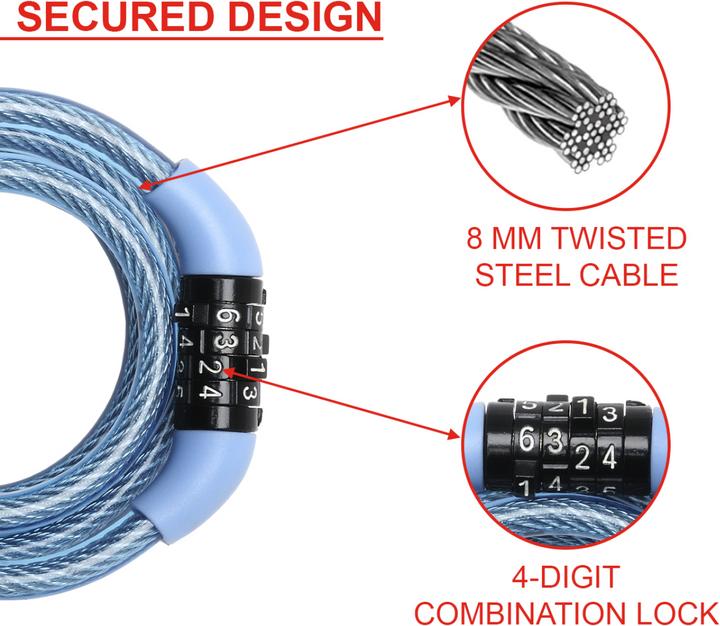 Productafbeelding Master Lock Spiraalkabelslot (120 cm)