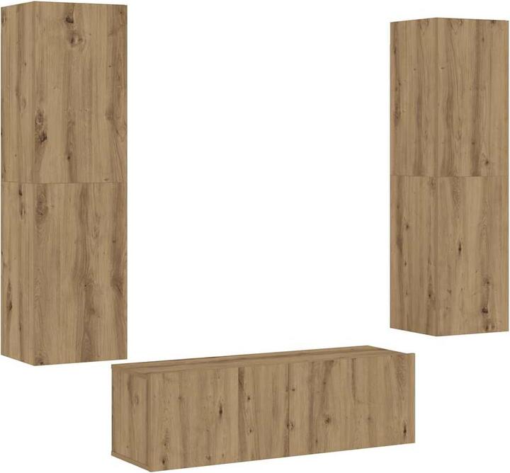 Immagine prodotto VidaXL TV-Wandschränke 3 Stk. Artisan-Eiche Holzwerkstoff HiFi-Schrank (100 x 30 x 30 cm)