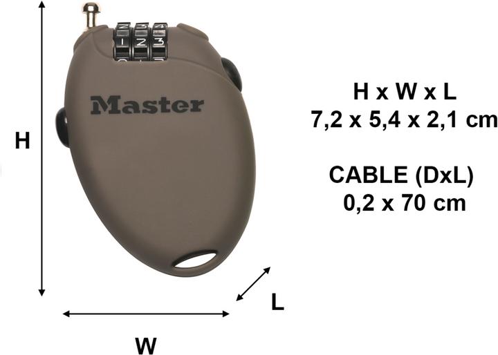 Actual product image Master Lock Carabiner lock